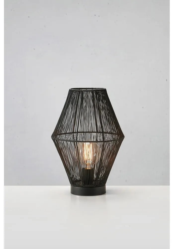 Czarna lampa stołowa z metalowym kloszem (wys. 38 cm) Casa – Markslöjd