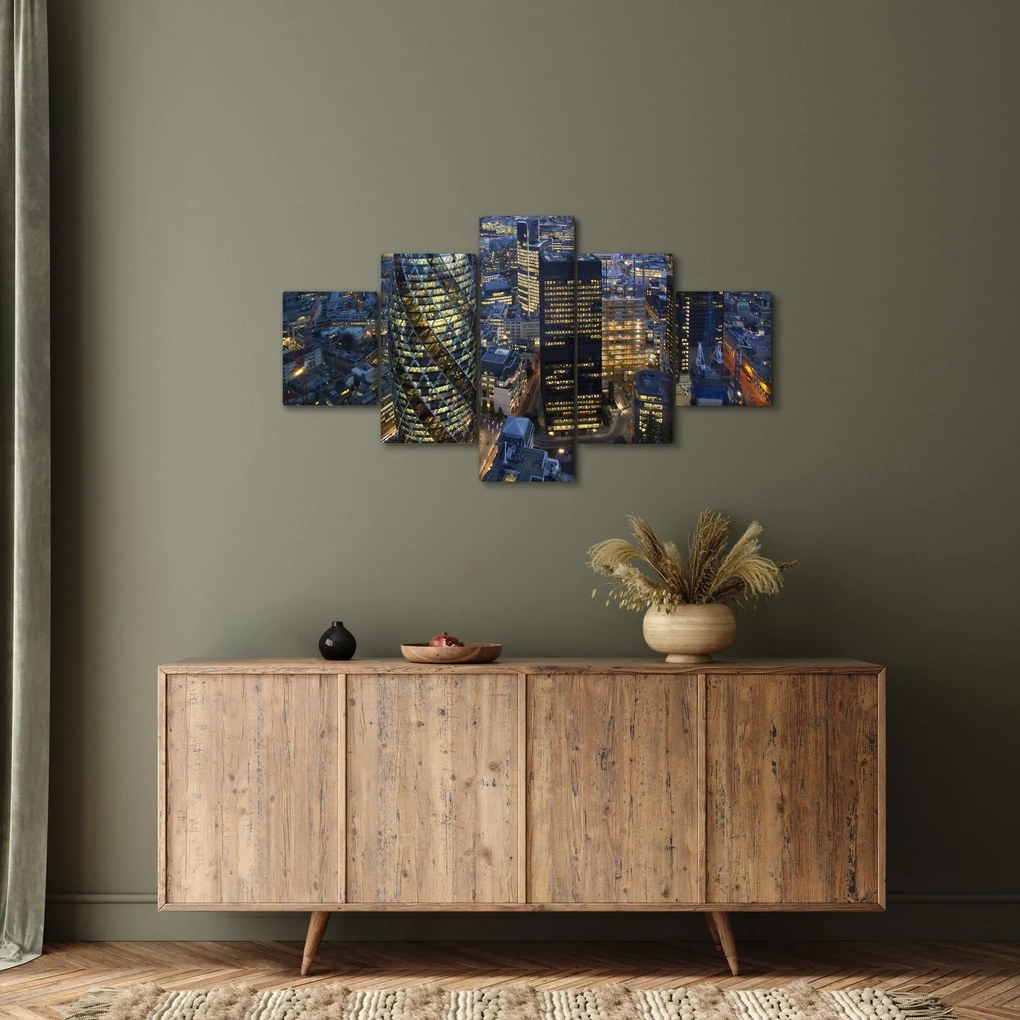 Obraz - Wieczorna panorama Londynu (125x70 cm)