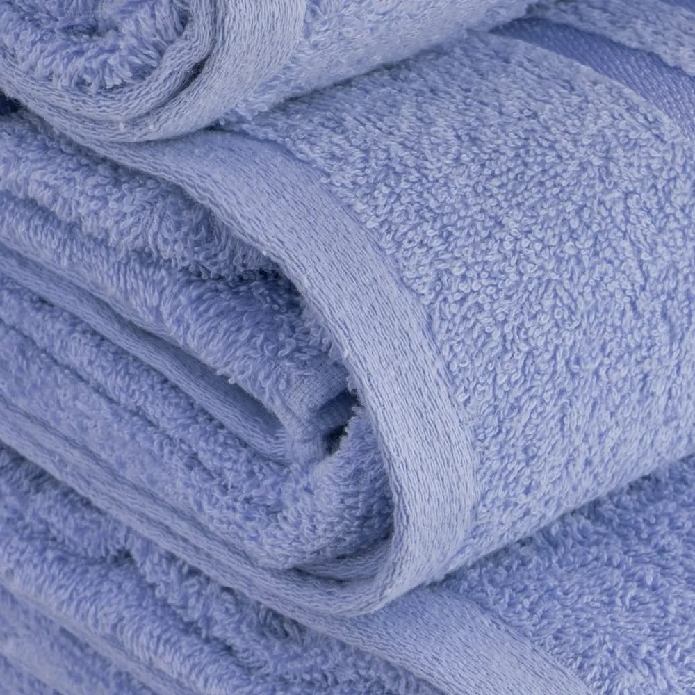 Niebieski bawełniany ręcznik frotte 30x50 cm Simple – Casa Selección