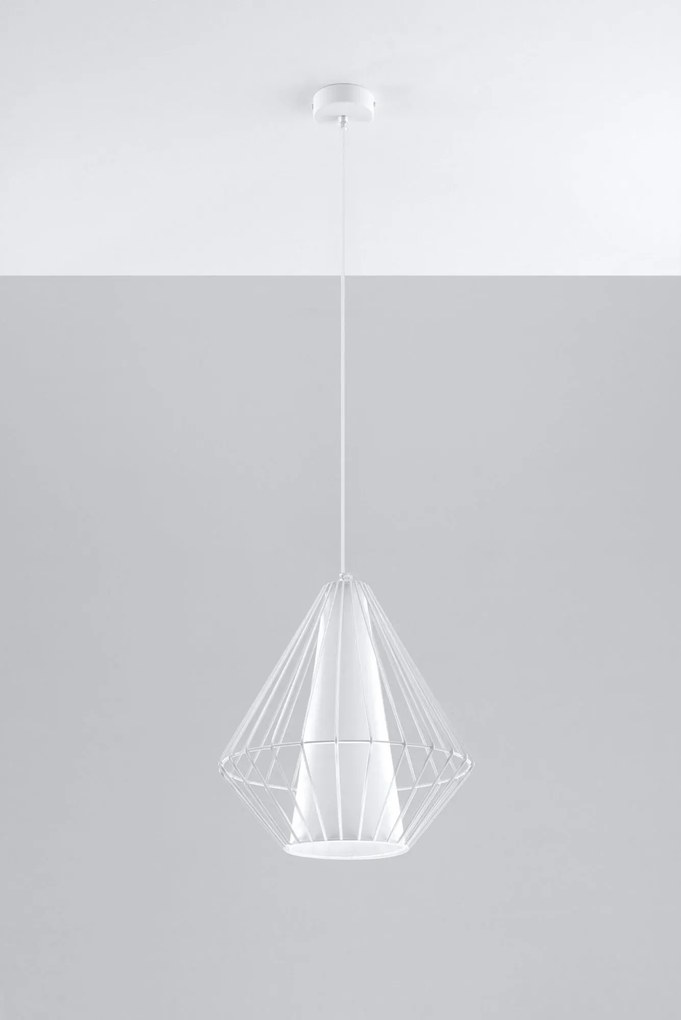 Loftowa lampa wisząca druciana E843-Gylfi - biały