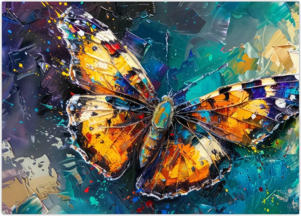 Obraz - Motyl, obraz olejny (70x50 cm)