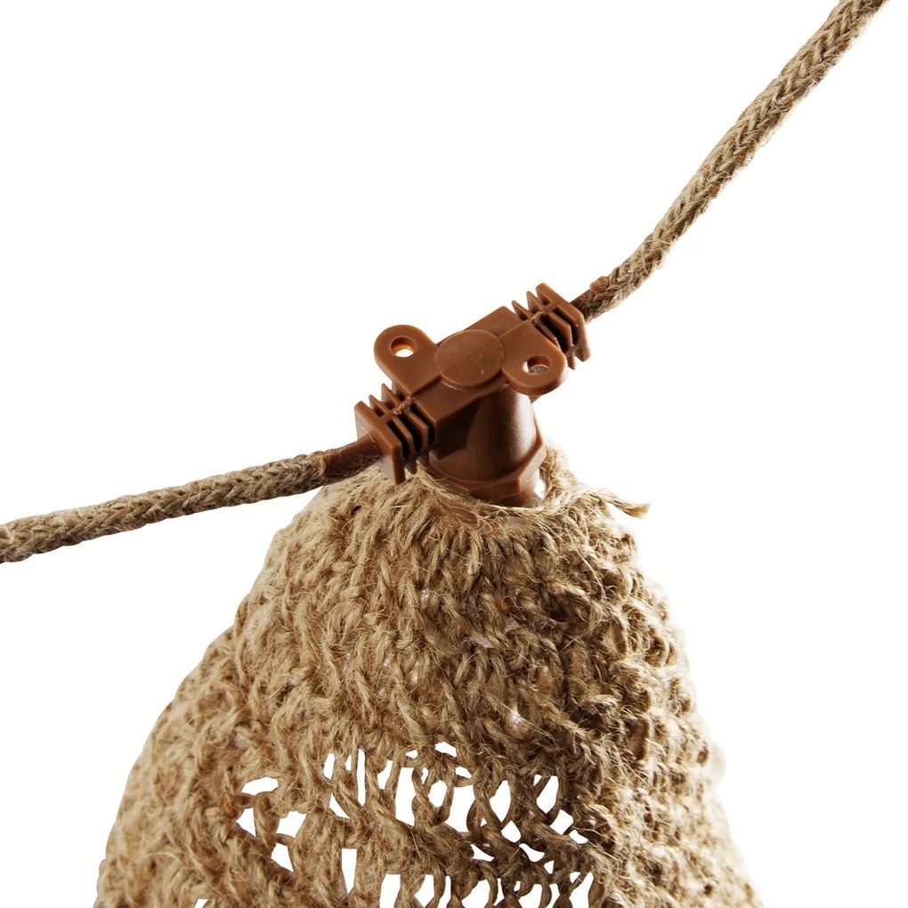 Lampki sznurkowe brązowe 8m z 10 diodami LED IP44 Ładowane solarnie - Maro