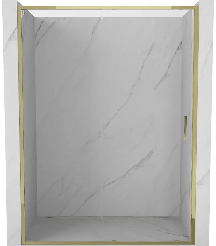 Mexen Exo drzwi prysznicowe rozsuwane 200 cm, transparent, złote - 8151-200-000-50-00