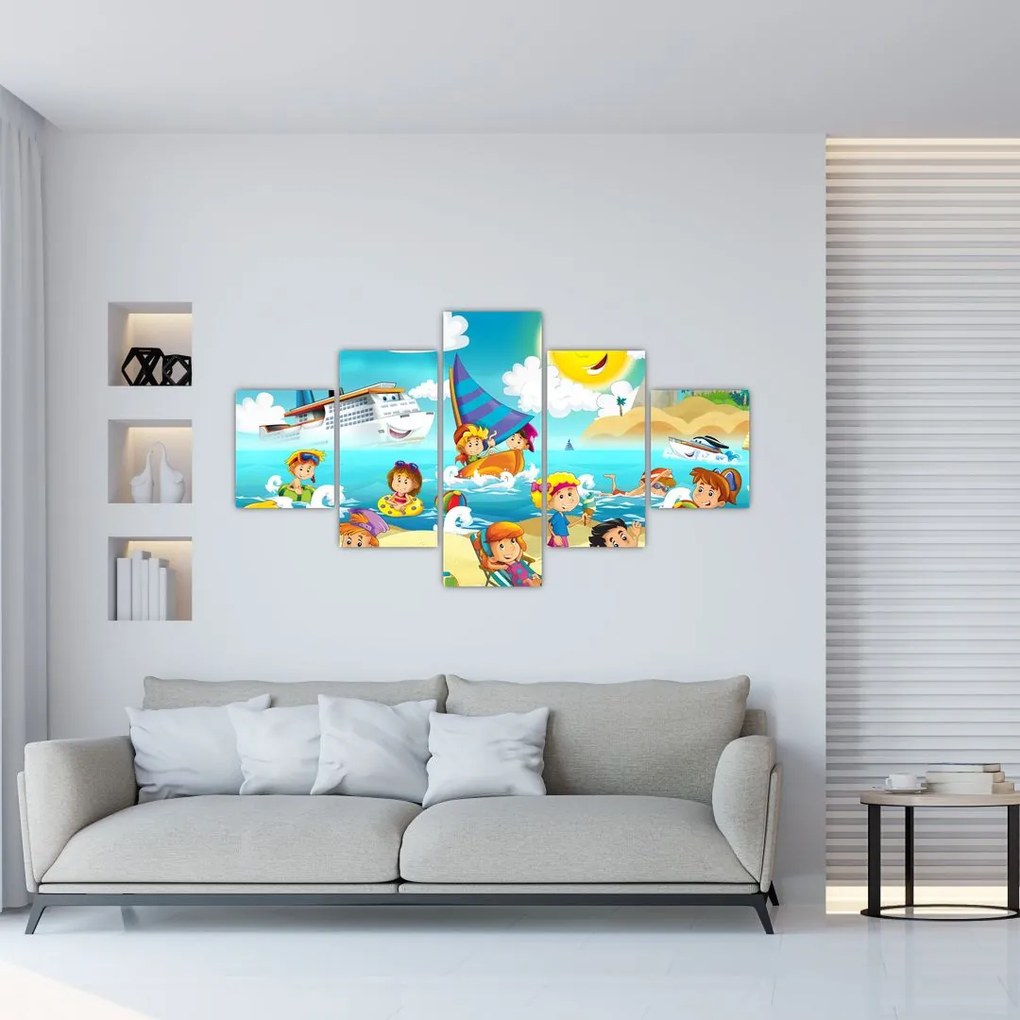 Obraz - Dzień na plaży (125x70 cm)