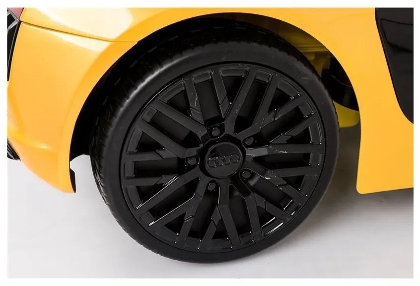 Auto na akumulator audi r8 spyder żółty