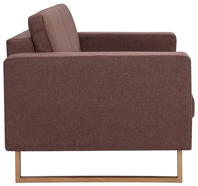 Elegancka trzyosobowa sofa Ladi 3X - brązowa