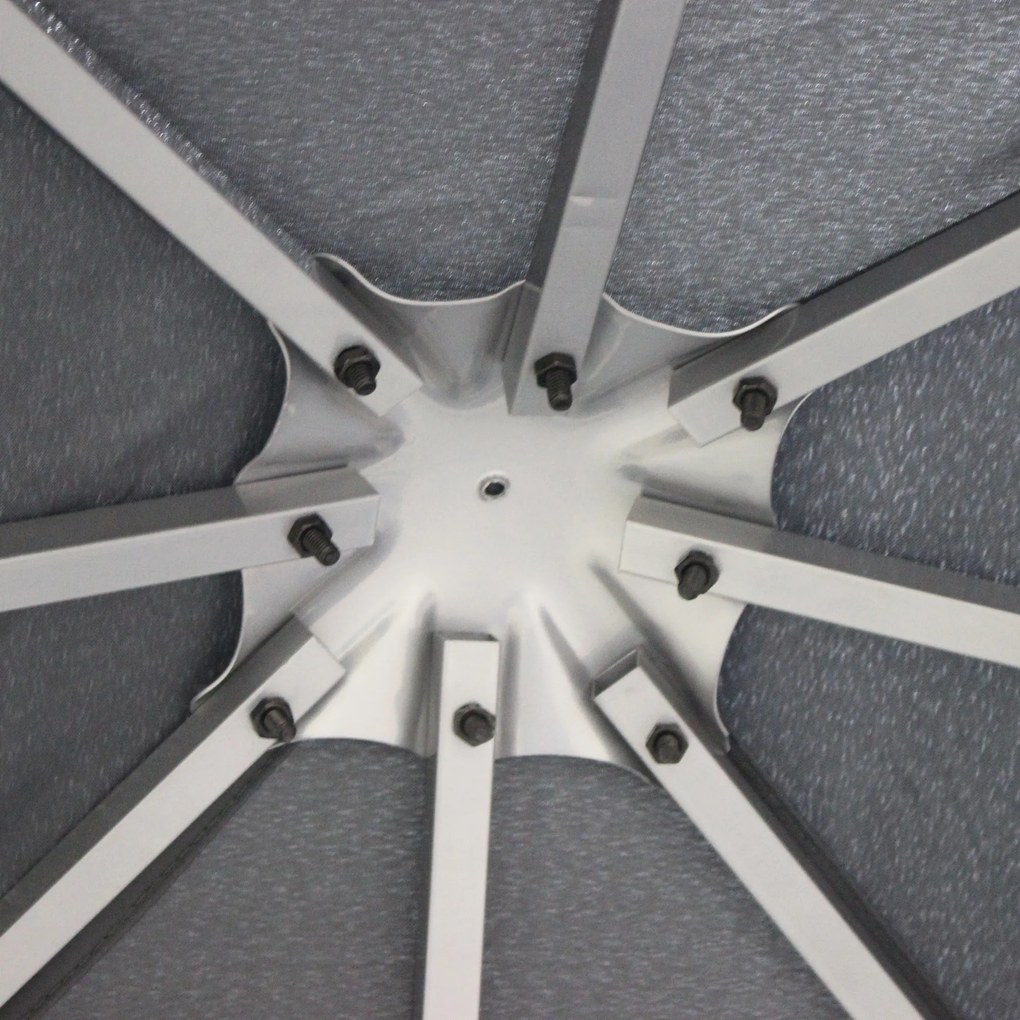 Outsunny Altana Ogrodowa 3x3m Szara Stal Poliester Namiot Imprezowy Wodoodporny na Zewnątrz | Aosom PL