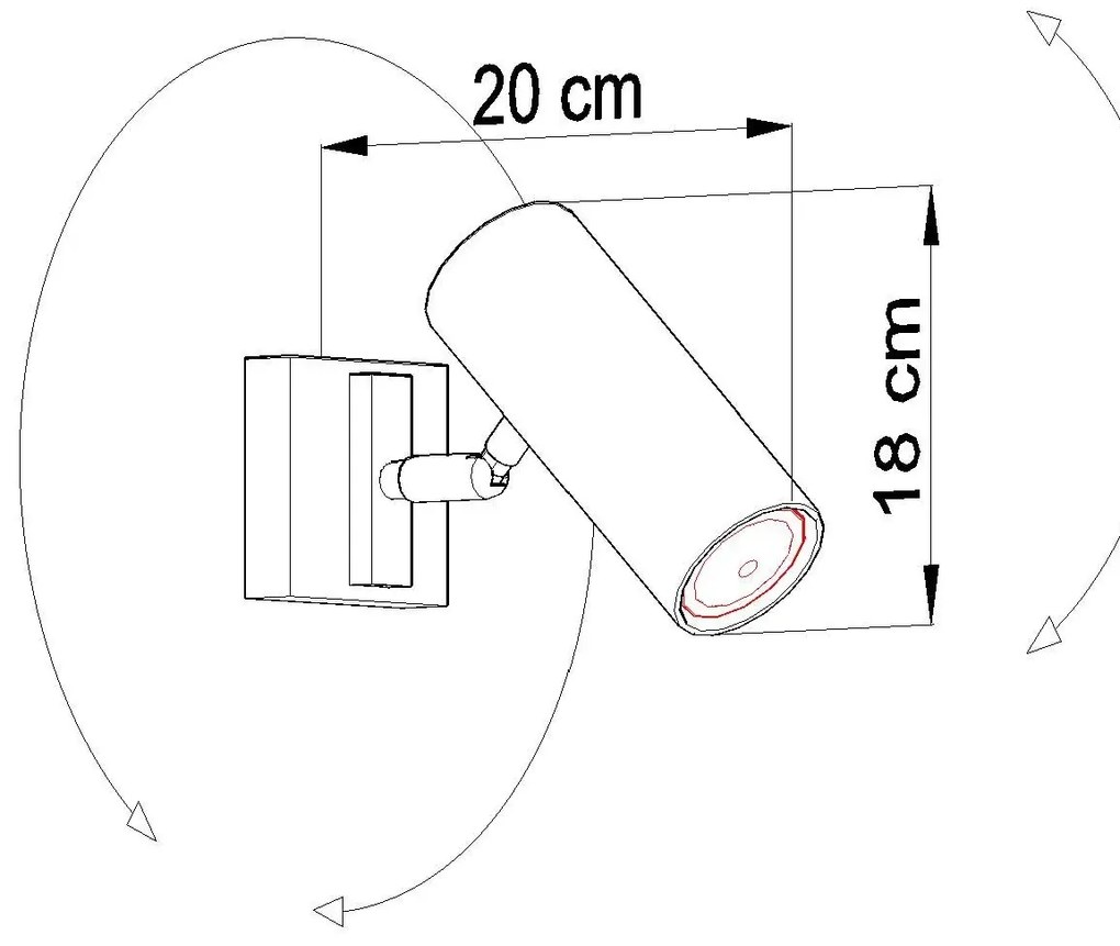 Nowoczesny plafon regulowany R6-L82