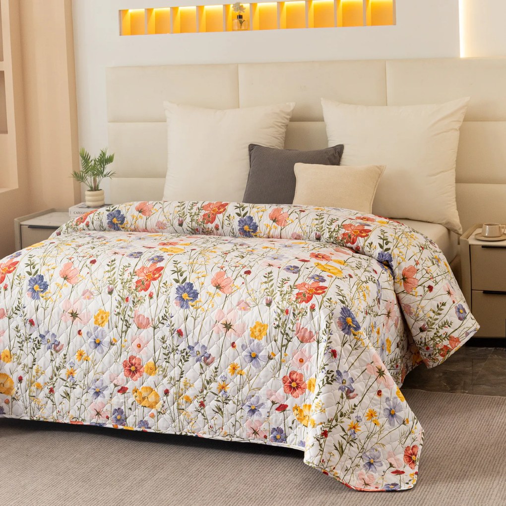 Narzuta na łóżko WILDFLOWERS, kolorowy Rozmiar: 220 x 240 cm