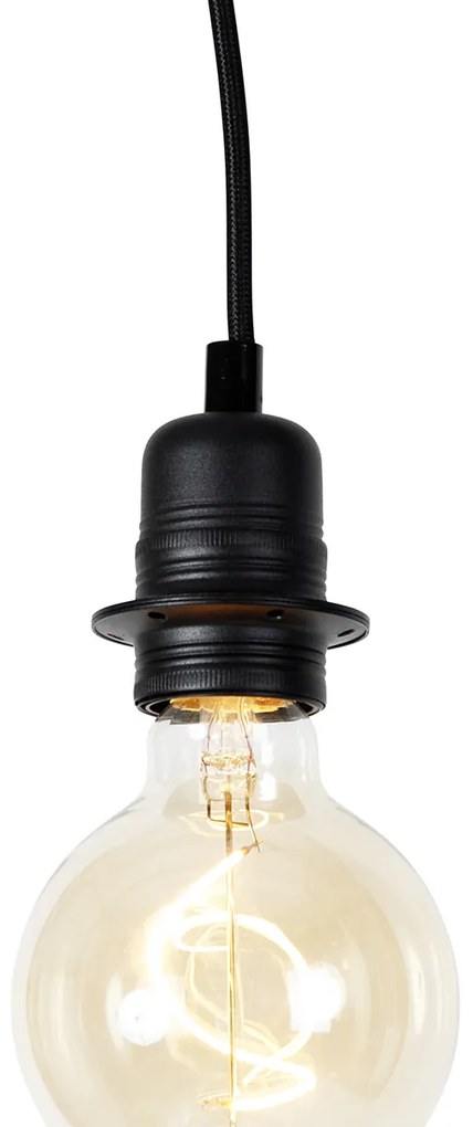 Lampa wisząca czarna 2-światłowa - Cava Nowoczesny Oswietlenie wewnetrzne