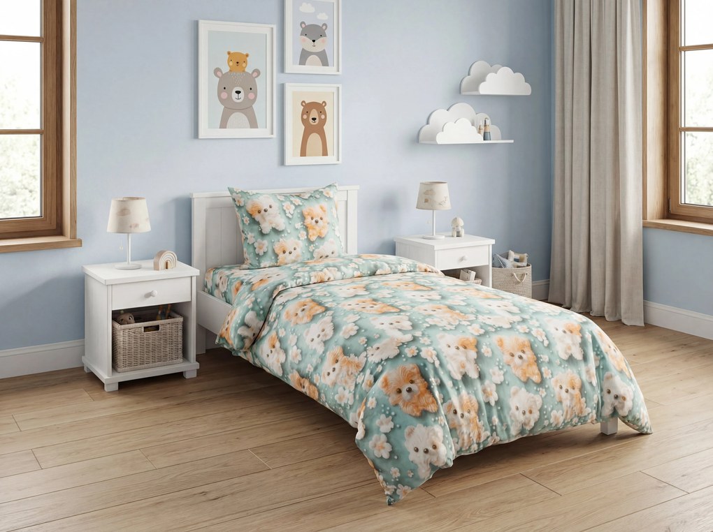 PrzytulneMieszkanie.pl PrzytulneMieszkanie.pl Pościel dziecięca z mikrofibry PUPPIFLORA kolorowa Rozmiar pościeli: 70 x 80 cm | 140 x 200 cm