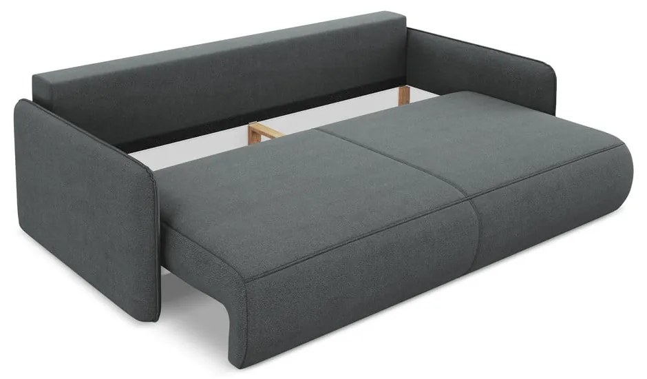 Szara rozkładana/ze schowkiem sofa 216 cm Nanea – Makamii