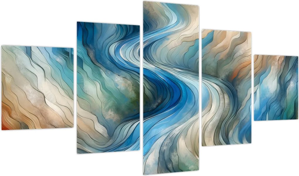 Obraz - Abstrakcyjny nurt (125x70 cm)