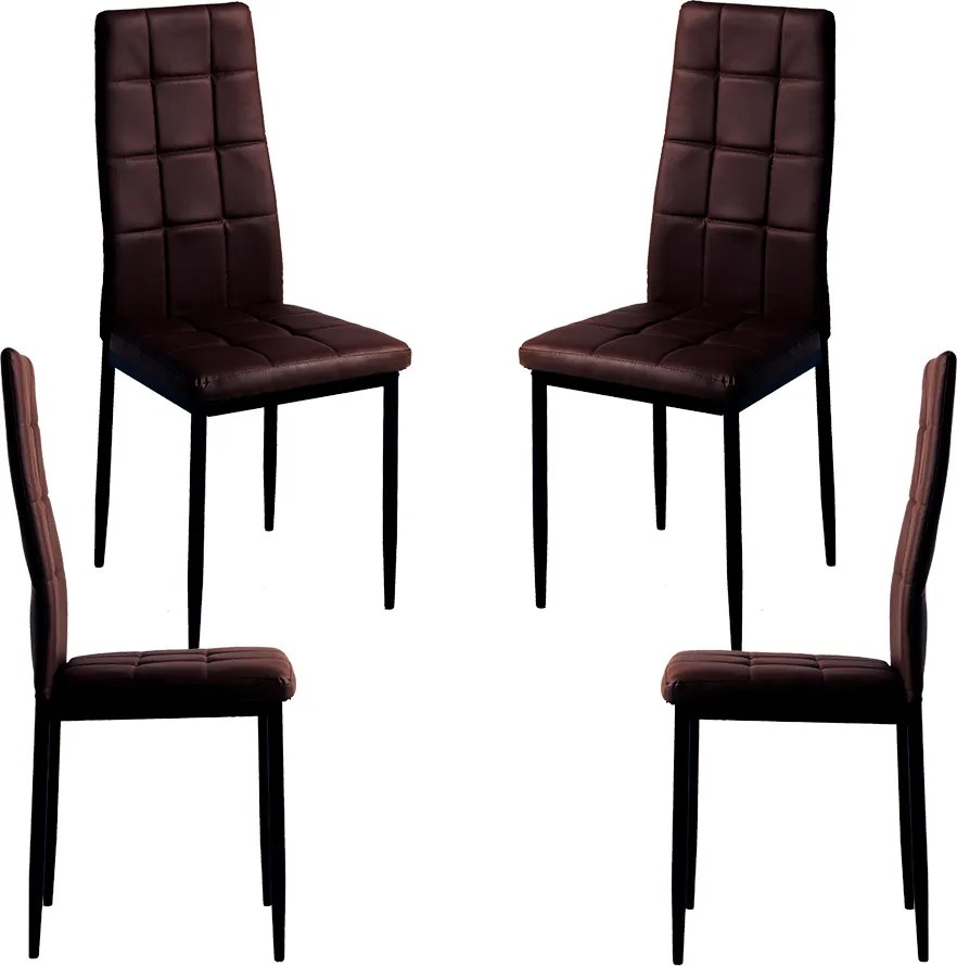 Zestaw 4 Krzese Lan Ekoskóra