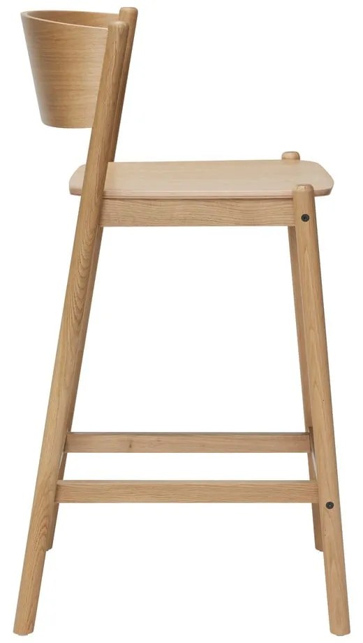 Hoker w dekorze dębu (wysokość siedziska 75 cm) Oblique – Hübsch