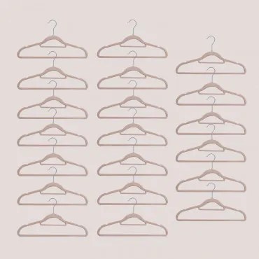 Zestaw 20 Wieszaków Palou Pszenica Brązowa - Sklum