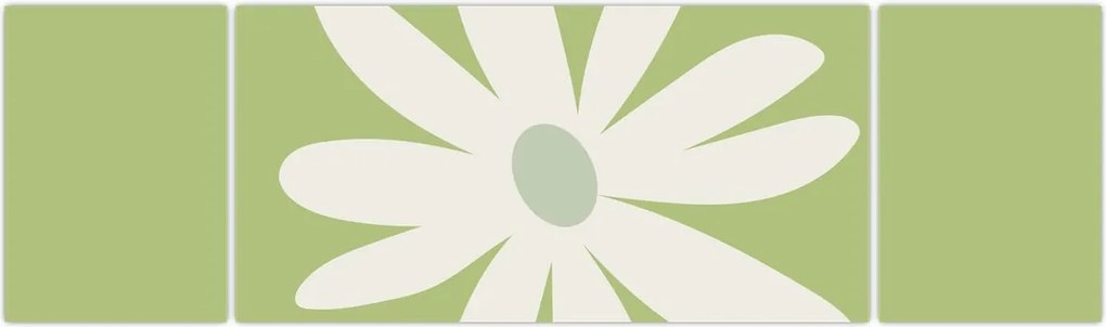 Obraz - Hipisi, zielone kwiaty N⁰2 (170x50 cm)