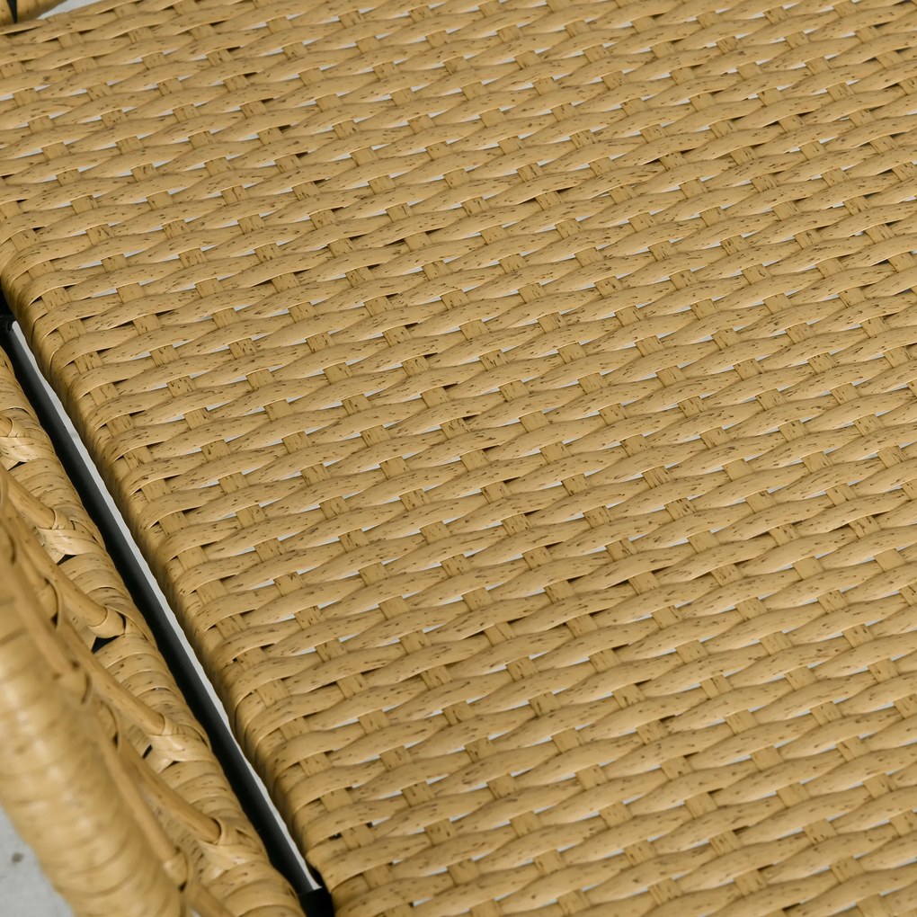 Outsunny Zestaw Mebli z Rattanu 5-częściowy Beżowy | Aosom PL