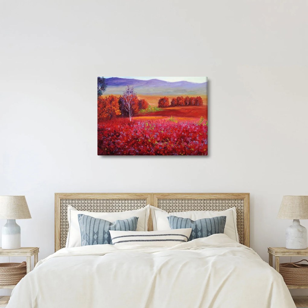 Obraz czerwonego krajobrazu (70x50 cm)