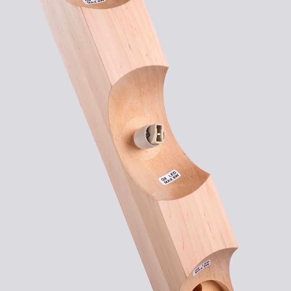 Plafon BULBO 4 naturalne drewno SOLLUX LIGHTING