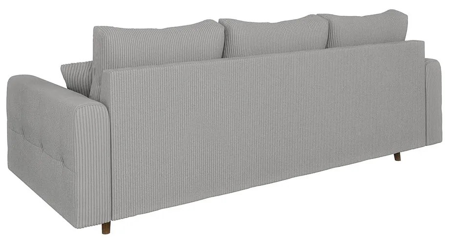 Jasnoszara sztruksowa sofa 210 cm Ariella – Ropez