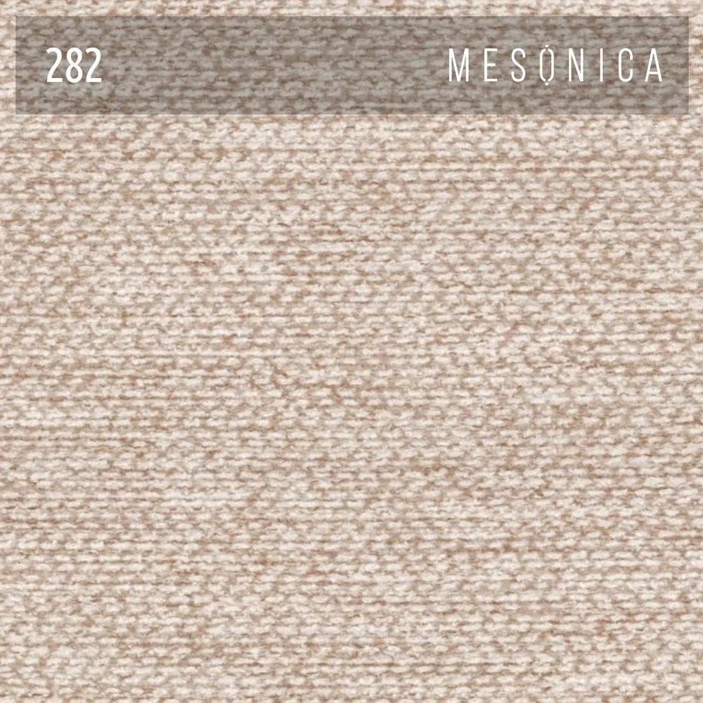 Kremowe tapicerowane łóżko dwuosobowe ze stelażem 160x200 cm Alano – MESONICA