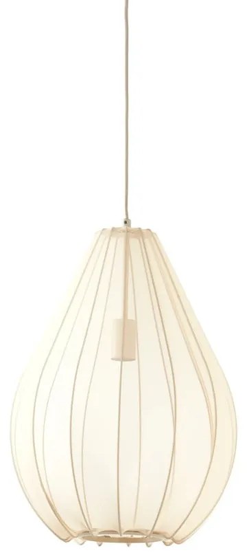 Beżowa lampa wisząca z tekstylnym kloszem ø 38 cm Itela – Light &amp; Living