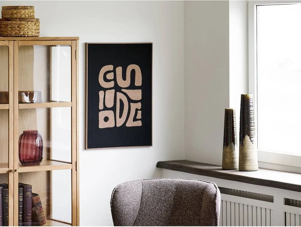 Brązowy ceramiczny wysoki wazon (wysokość 39 cm) – House Nordic