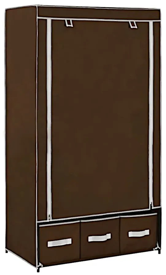 Brązowa składana materiałowa szafa K6-Z32