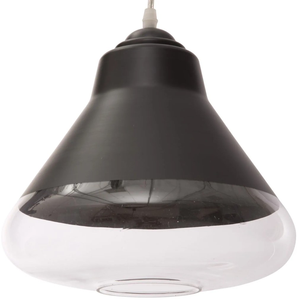 Lampa wisząca, czarna, Ø 25 cm