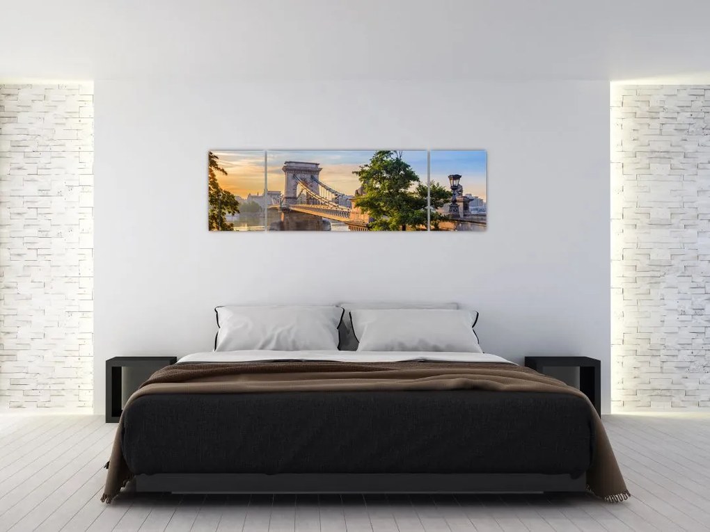 Obraz - Most nad rzeką, Budapeszt, Węgry (170x50 cm)