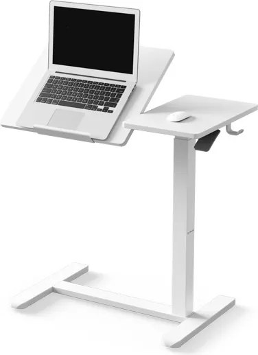 Stolik pod laptopa na kółkach, regulowany Bill, biały