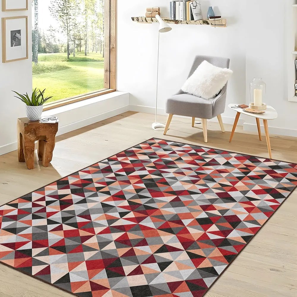 Czerwono-szary chodnik odpowiedni do prania 80x200 cm Ignite – Mila Home