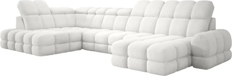 Narożnik TOLLO XL z elektryczną regulacją siedziska Lewostronny w tkaninie promocyjnej BUBBLE 01 WERSAL