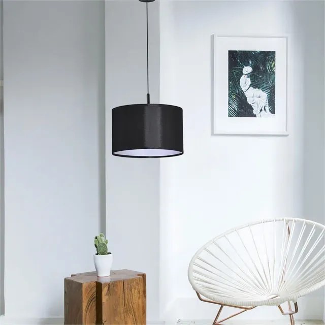 Czarna nowoczesna lampa wisząca abażurowa - S963 W2-D27