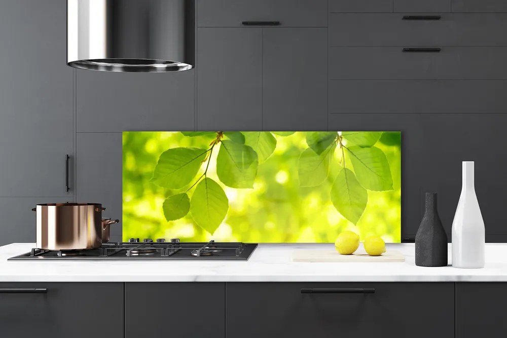 Panel Kuchenny Zielone Liście W Stylu Modern