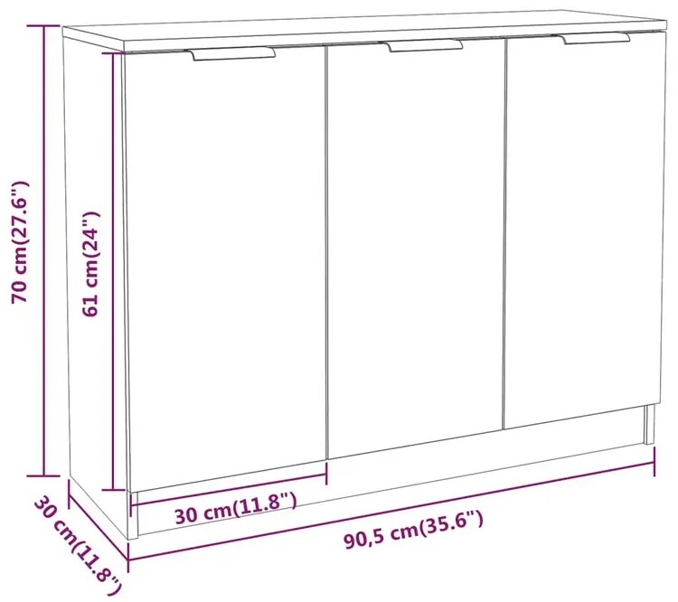 Nowoczesna komoda z półkami w kolorze brązowy dąb N3-F04