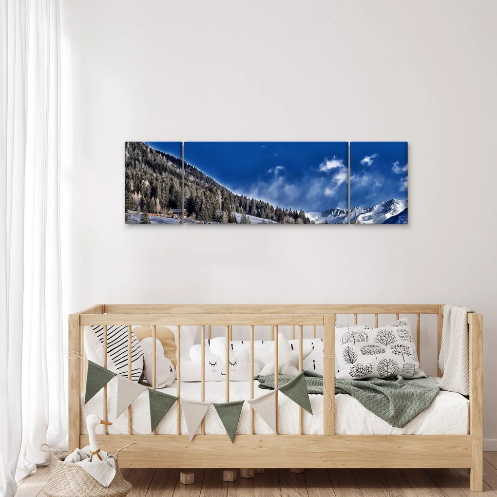 Obraz - Górskie miasteczko (170x50 cm)