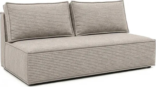 Sofa z Funkcją Spania MAVIA Beżowa Sztruksowa Japandi