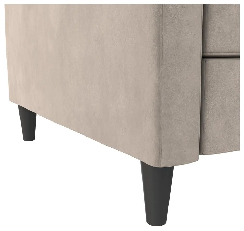 Jasnoszara aksamitna sofa 207 cm Celine – Støraa