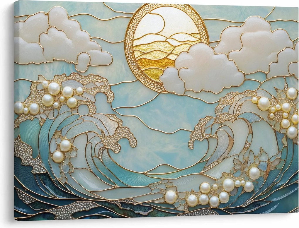 Obraz - 3D perły w oceanie (70x50 cm)