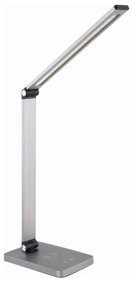 LED lampa biurkowa z ładowarką bezprzewodową LED/10W/230V matowy chrom