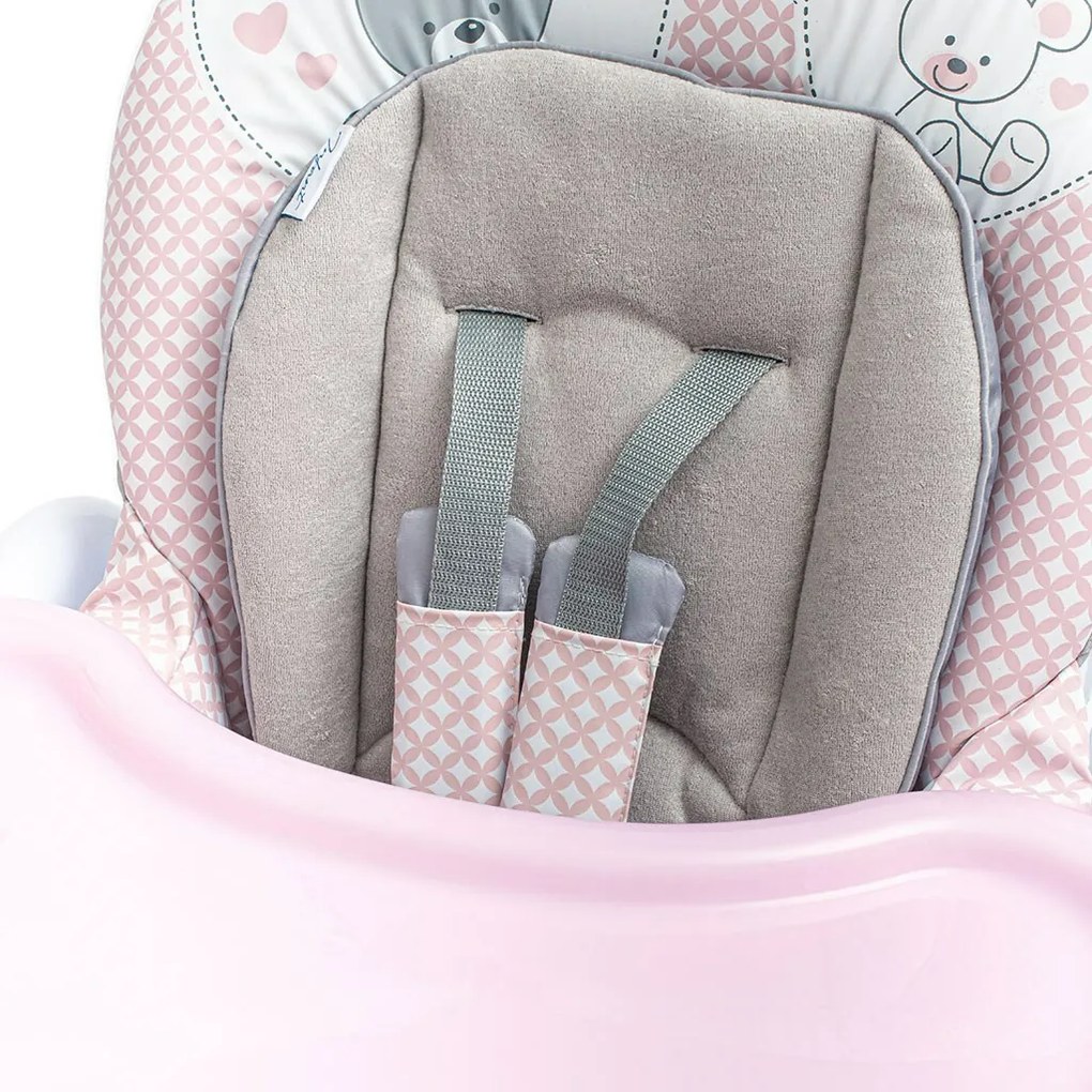 Baby Mix Krzesełko dla dzieci do karmienia, różowy