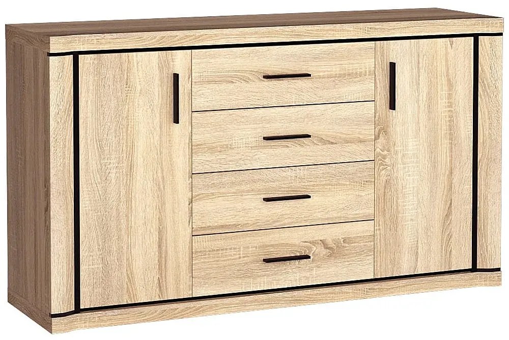 Duża komoda 91x157 dąb sonoma K9-D77