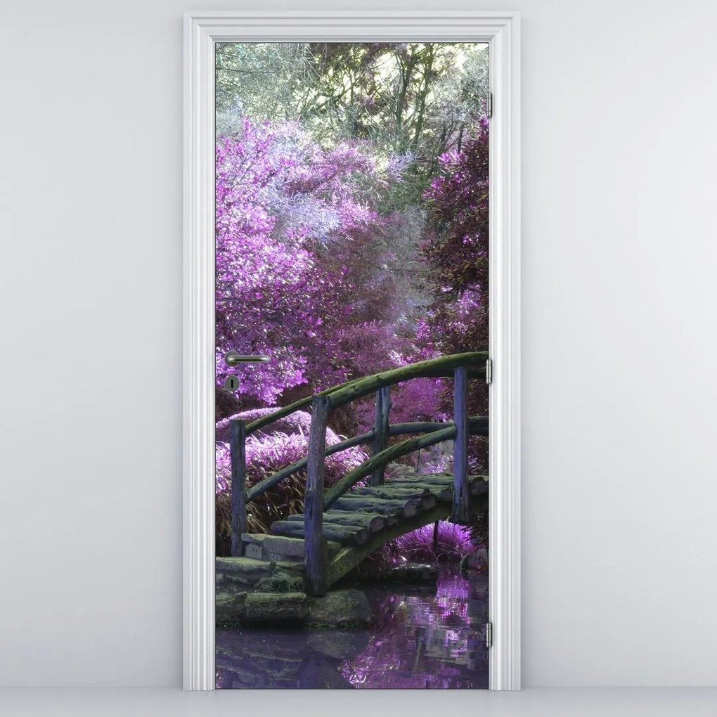 Fototapeta na drzwi - Fioletowy ogród (95x205cm)