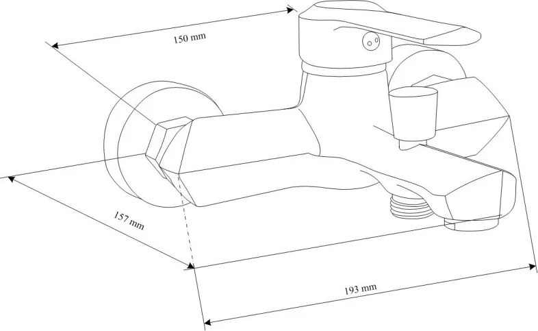 Mexen Sabre DF05 zestaw wannowy, chrom - 72103DF05-00