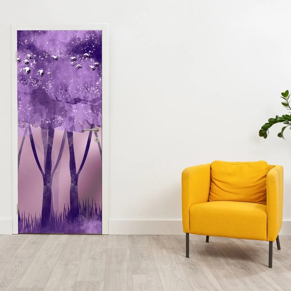 Fototapeta na drzwi - Jeleń w magicznym lesie (95x205cm)