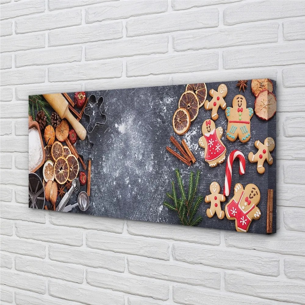 Obraz drukowany na płótnie Świąteczne Pierniki w Mące