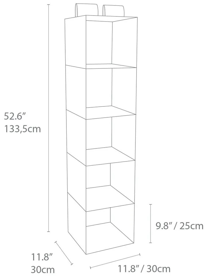 Wiszący tekstylny organizer do szafy Soft Storage – Bigso Box of Sweden