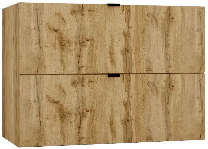 Szafła pod umywalkę z szufladami złoty dąb 80cm - Olia 11X